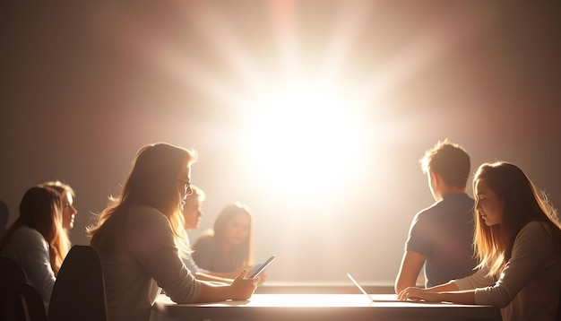 Zespół podczas sesji coachingowej